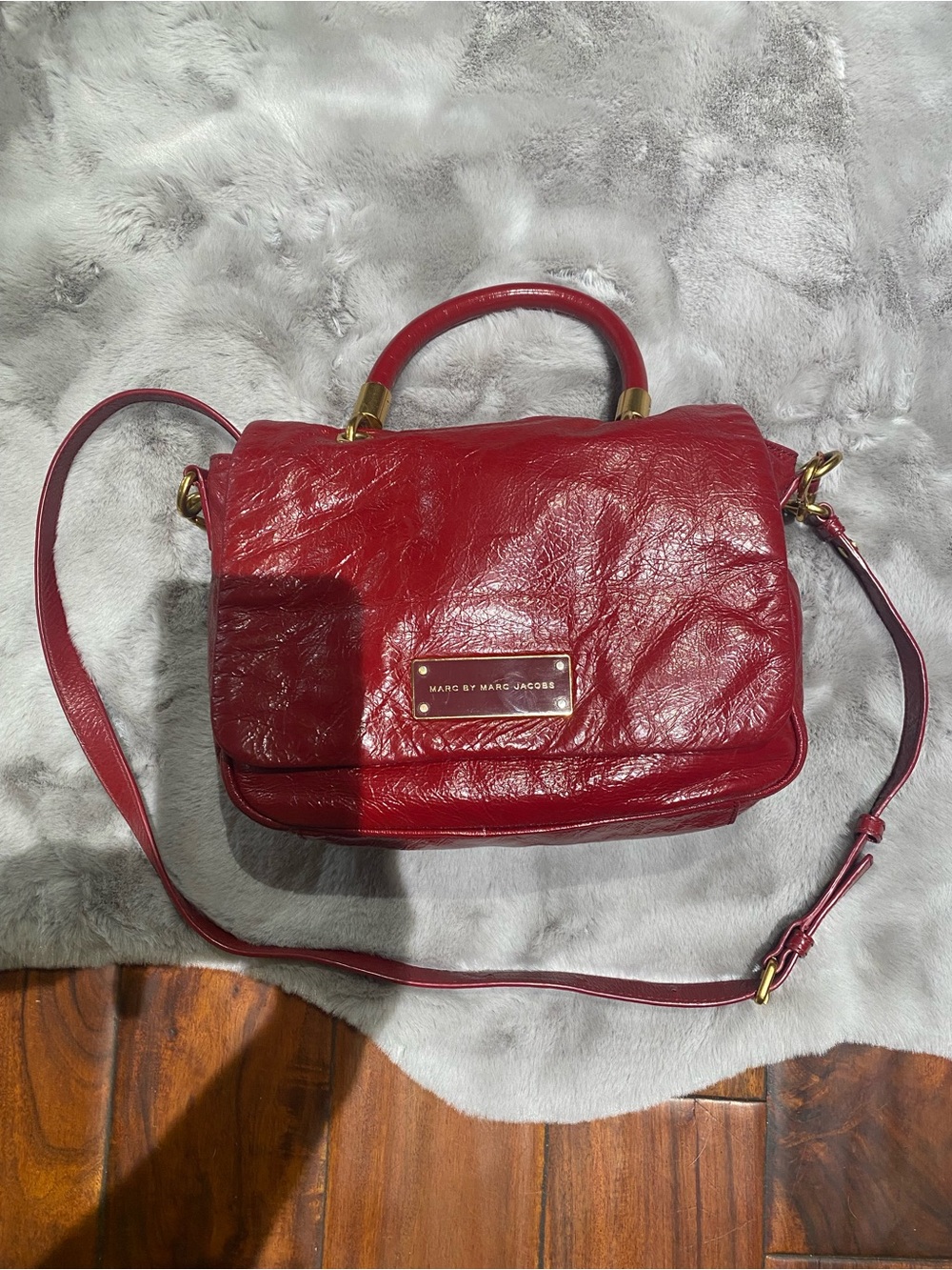 Marc By Marc Jacobs Red Leather Satchel Crossbody